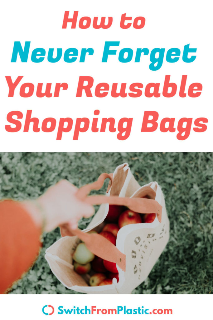 Don't end up in the store checkout line without your reusable shopping bags! Learn how to remember your bags every time, so you don't have to use plastic!
