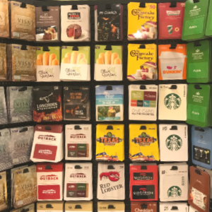Single Use Plastic Gift Card Display - Switch from plastic gift cards to sustainable gift ideas.