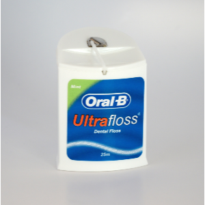 Oral-B Ultra Floss dental floss in single-use plastic package.